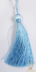 Кисть голубая 9 см, полиэстер