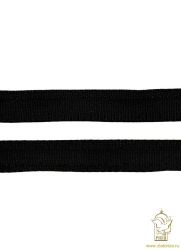 Брючная лента, черная, шир. 1,5-2 см, 50 м в намотке