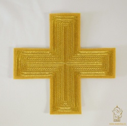 Крест 1 АНДРЕЕВСКИЙ, горчица с золотом, 14,5 - 16 см Крест 1 АНДРЕЕВСКИЙ, горчица с золотом, 14,5 - 16 см