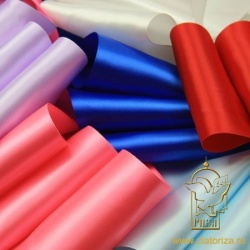 Лента атласная 7,5 см, цвет - микс