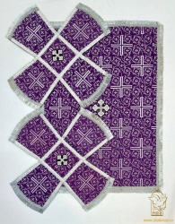 Покровцы шелк, фиолетовые серебро