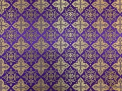 Шелк ВЕРА-2, фиолетовая с золотом, шир. 150 см, Рахманово