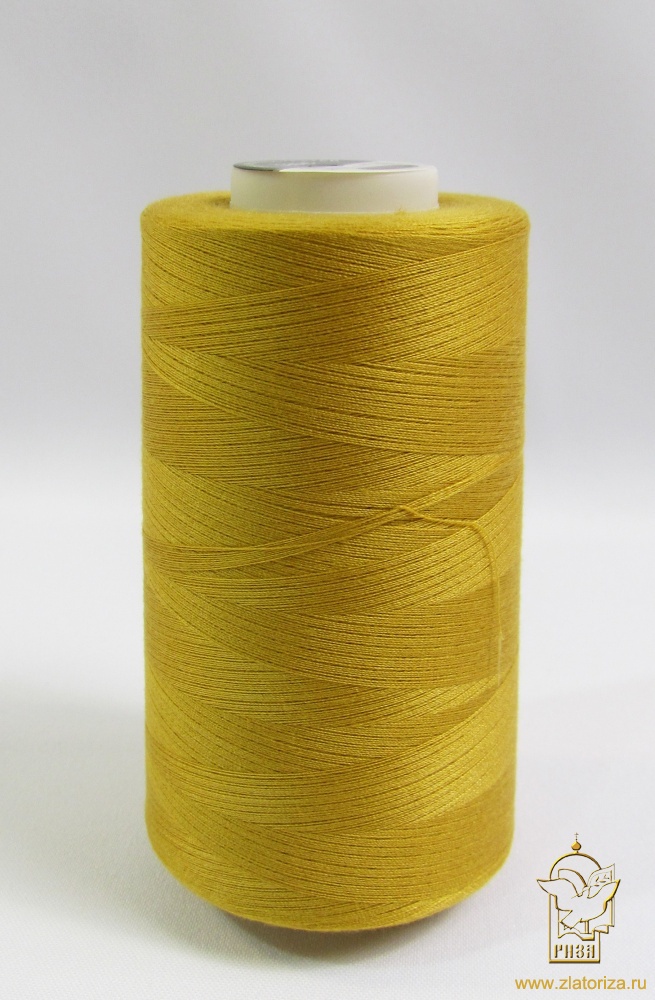 Нитки оверлок 5000 яр. желтые, горчица, арт. 390