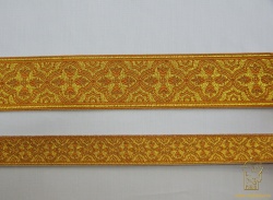 Галун ПЕРЕЗВОН, горчица с золотом, шир. 2 см, РА