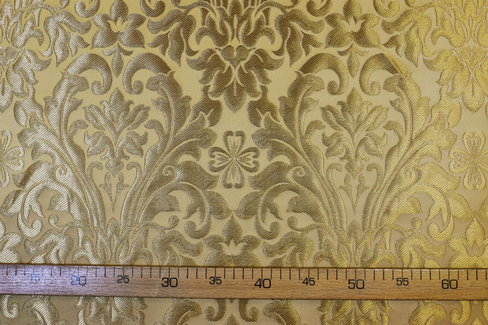 Парча КУПИНА, горчица с золотом, шир. 155 см