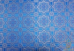 Парча НЕВСКИЙ, голубая с серебром, шир. 150 см