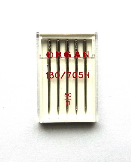 Иглы д/ швейных машин №80 ORGAN, 5 шт. в упаковке