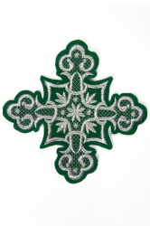 Крест 1 ЯГОДКА зеленый с серебром,14,5 -16 см Крест 1 ЯГОДКА зеленый с серебром,14,5 -16 см