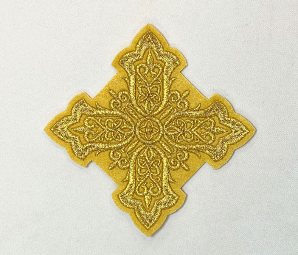 Набор крестов, иерейский, ВИЗАНТИЯ, горчица с золотом, 14 шт