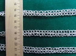 Тесьма ПЕТЕЛЬКА, серебро (20 м моток)