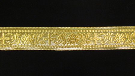 Галун ИНДИЯ ролик золот. шир. 4 см