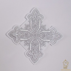 Крест 1 ВИЗАНТИЯ белый со светлым и/или темным серебром,14,5 -16 см Крест 1 ВИЗАНТИЯ белый со светлым и/или темным серебром,14,5 -16 см