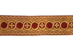 Галун ГОРОХ, бордо, шир. 6 см, ФР