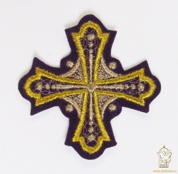 Крест 3 ГЕОРГИЙ, фиолет с золотом,8-9 см Крест 3 ГЕОРГИЙ, фиолет с золотом,8-9 см