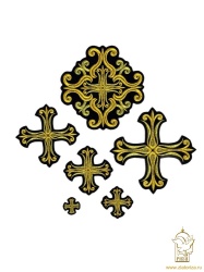 Набор крестов, иерейский, СОФИЯ, черный с золотом, 14 шт Набор крестов, иерейский, СОФИЯ, черный с золотом, 14 шт