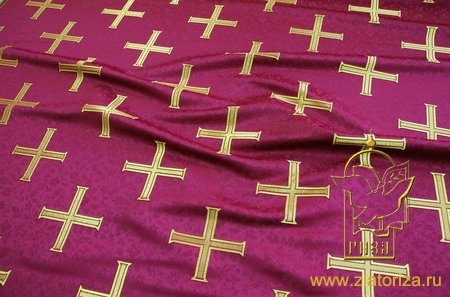 Парча ЕФРОСИНЬЯ, бордо с золотом, шир. 150 см, Рахманово