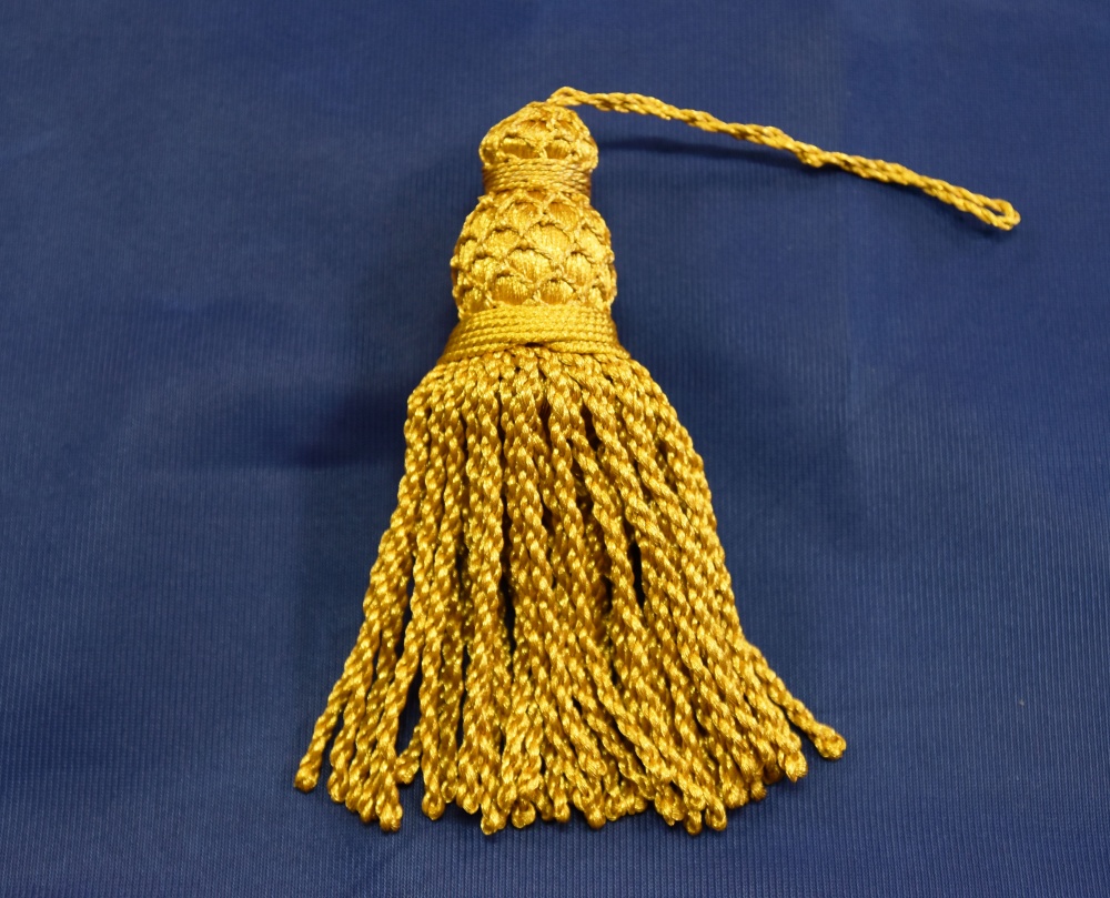 Кисть декоративная, золото, арт. 2235, 75398, длина 15 см