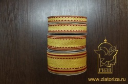 Галун Чешуйки, золотой с бордо, шир. 6 см, в упаковке 20 м Галун Чешуйки, золотой с бордо, шир. 6 см, в упаковке 20 м