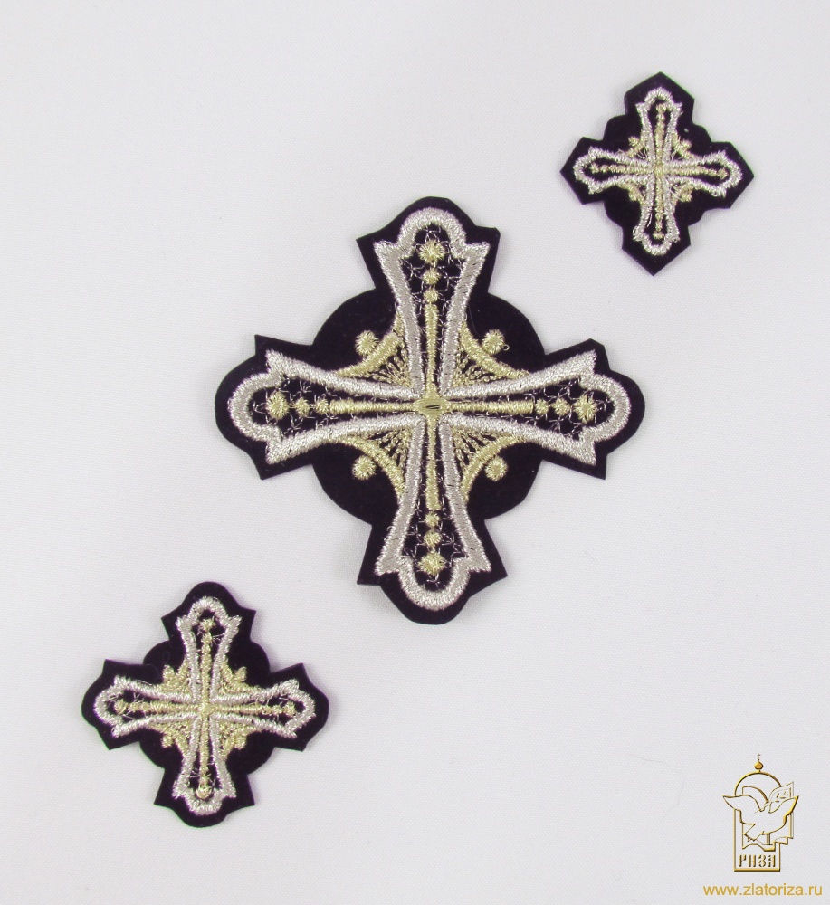 Крест набор ГЕОРГИЙ требный фиолетовый с серебром, 9 штук