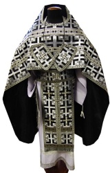 Облачение иерейское, шелк, черный с серебром. Кападокия