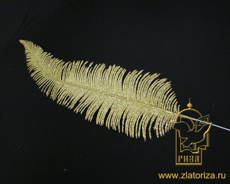 Ветка Лист папоротника (золотистая, 70 см) 218131