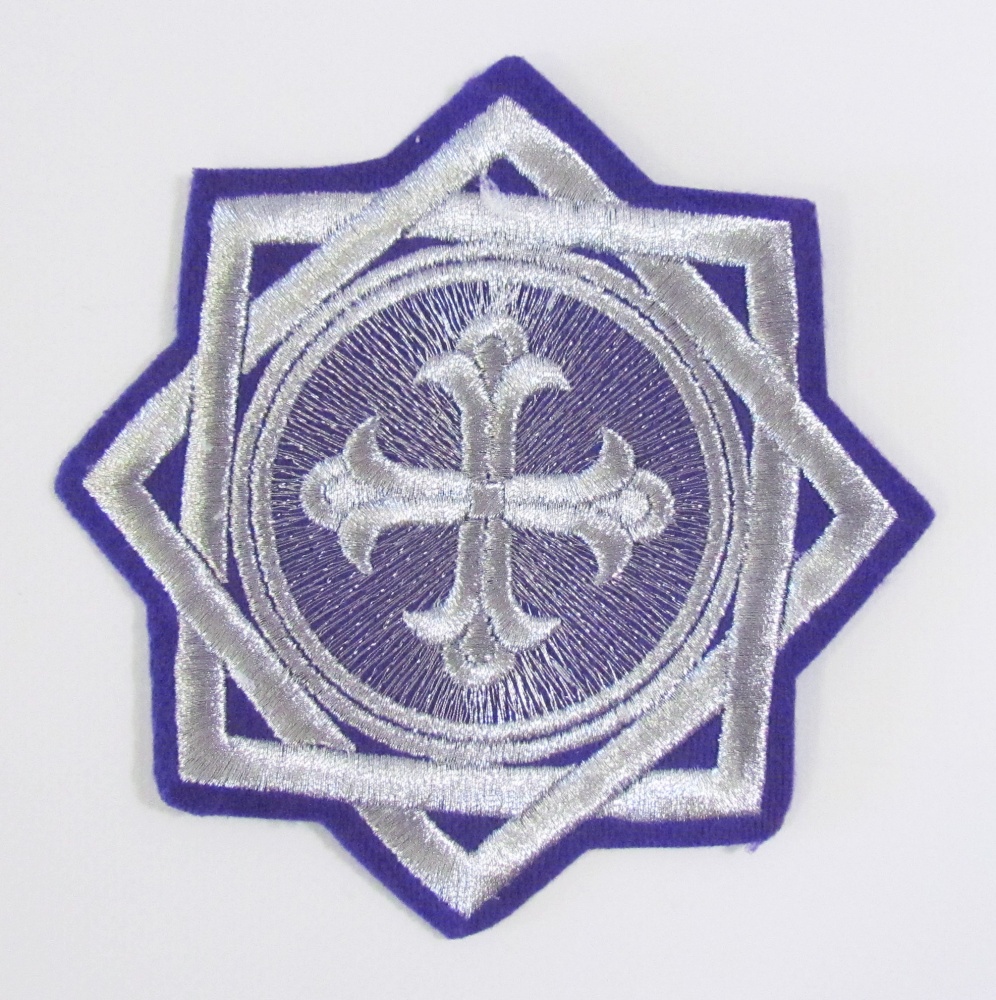 Набор крестов, иерейский, ЛУКОШКО, фиолетовый с серебром, 14 шт