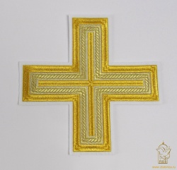 Крест на Престол/Жертвенник АНДРЕЕВСКИЙ, белый с золотом, 19 см Крест на Престол/Жертвенник АНДРЕЕВСКИЙ, белый с золотом, 19 см