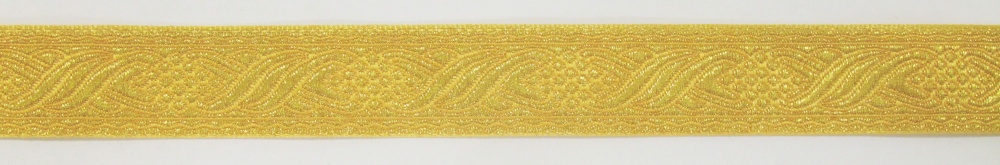 Галун КОСИЧКА, желтый с золотом, шир. 2,2 см, РА
