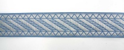 Галун Ногинск ДИАГОНАЛЬ голуб. сереб. шир. 5 см Галун Ногинск ДИАГОНАЛЬ голуб. сереб. шир. 5 см