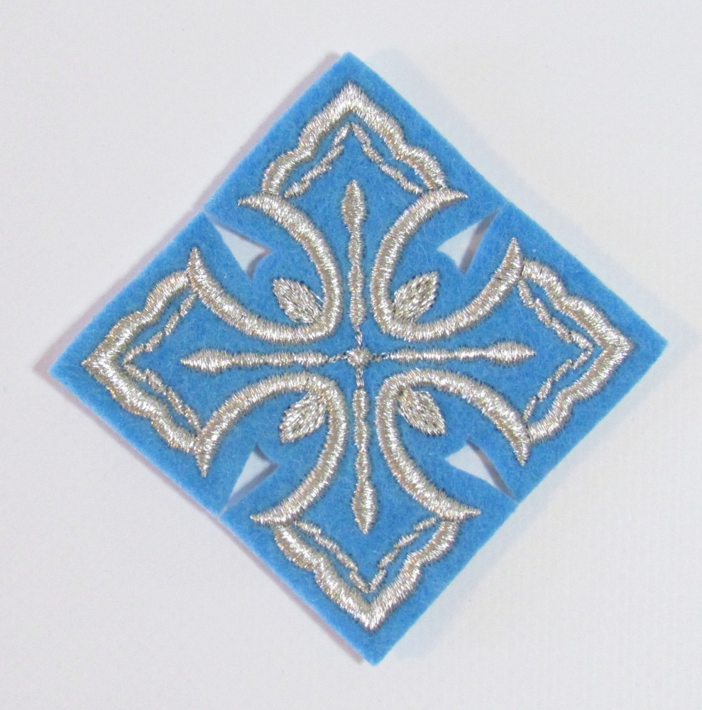 Набор крестов АНГЕЛЫ, требный, голубой с серебром, 9 шт,