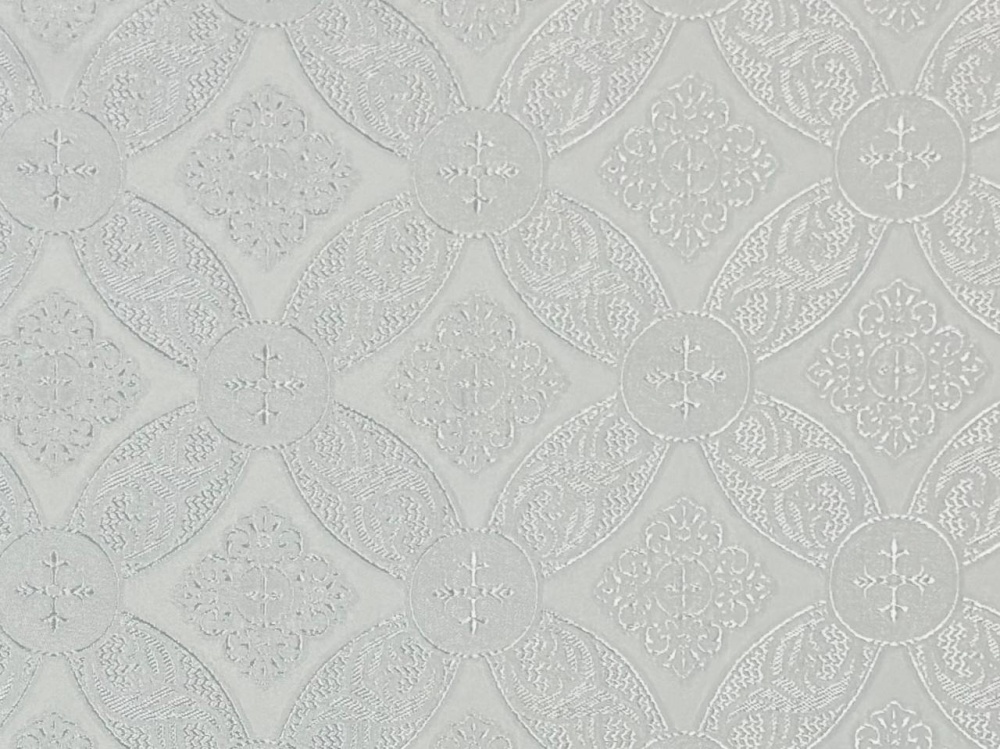 Шелк ОСТРОЖСКИЙ, белый, шир. 150 см, Павловский Посад