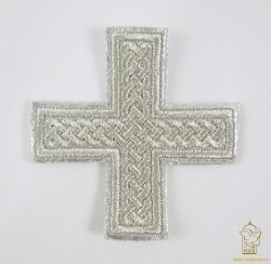 Крест 3 ПРЯМАЯ ПЛЕТЕНКА, лаке с серебром,8-9 см Крест 3 ПРЯМАЯ ПЛЕТЕНКА, лаке с серебром,8-9 см