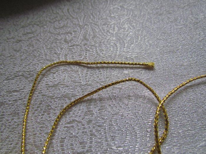 Шнур отделочный, золотой, круглый, 1,5 мм, в мотке 50 м