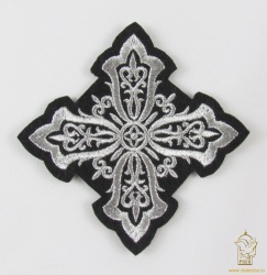 Крест 2 ВИЗАНТИЯ черный с серебром, 10-12 см Крест 2 ВИЗАНТИЯ черный с серебром, 10-12 см