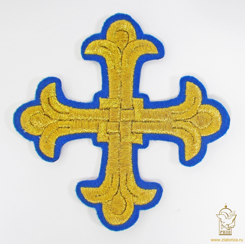 Крест 2 ЛУКОШКО, синий с золотом