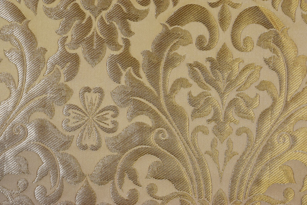 Парча КУПИНА, горчица с золотом, шир. 155 см