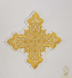 Крест 1 ВИЗАНТИЯ белые с золотом,14,5 -16 см Крест 1 ВИЗАНТИЯ белые с золотом,14,5 -16 см