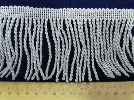 Бахрома серебро 27 (веревка, 7 см)