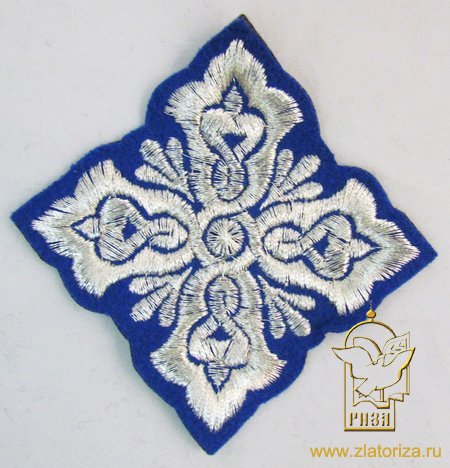 Крест 3 ПЕРЕЗВОН, синий с серебром,8-9 см