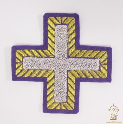 Крест 3 ПОГРАНИЧНЫЙ, фиолетовый с золотом,8-9 см