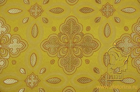 Шелк ВАСИЛИСА, желтая с золотом, шир. 150 см, Рахманово