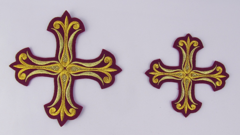 Набор крестов, иерейский, СОФИЯ, бордо с золотом, 14 шт