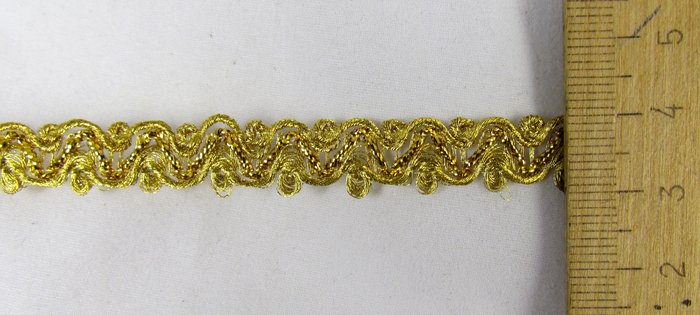 Тесьма золото 38 арт. F437, 18 м в упаковке