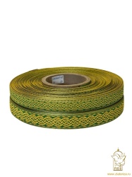 Галун ПЛЕТЕНКА, зеленый с золотом, шир. 1,8 см, РА